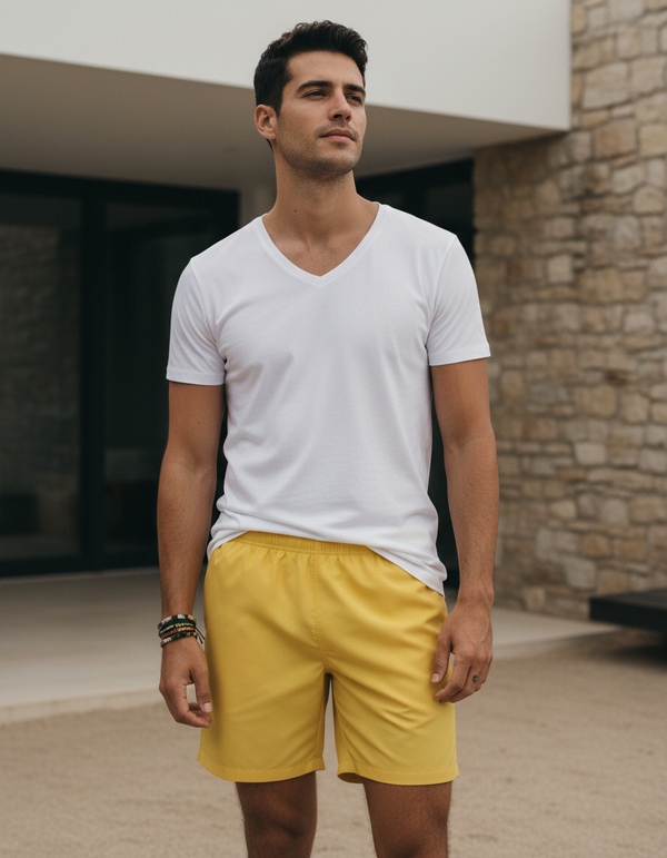 Men's Swim Trunks in Bauhaus Yellow