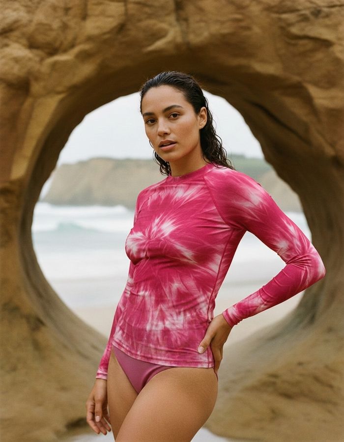 Rashguard — Women's Hot Pink Glacier