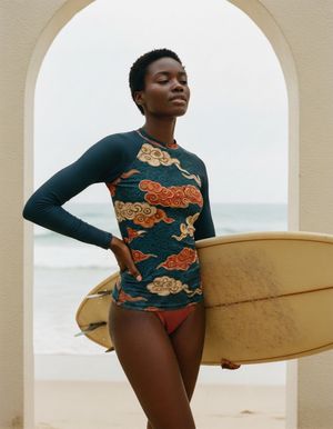 Cumulus Rash Guard Women's Rashguard — Lolekai