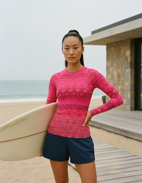 Neon Pink Serenade Rash Guard
