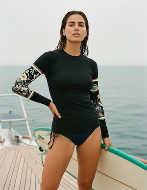 Women's Lagoon Festival Black Chorus women's rashguards