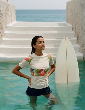 Women's Guava Pink Pua women's rashguards