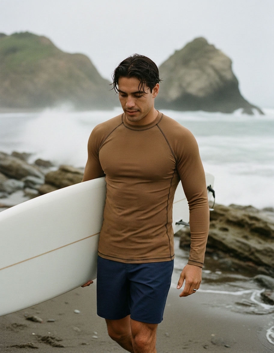 Rash guard in Toffee