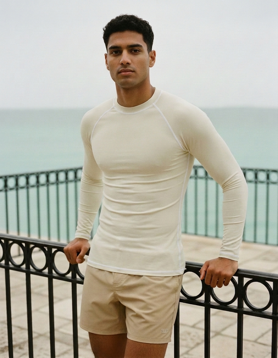 Rash guard in Marble