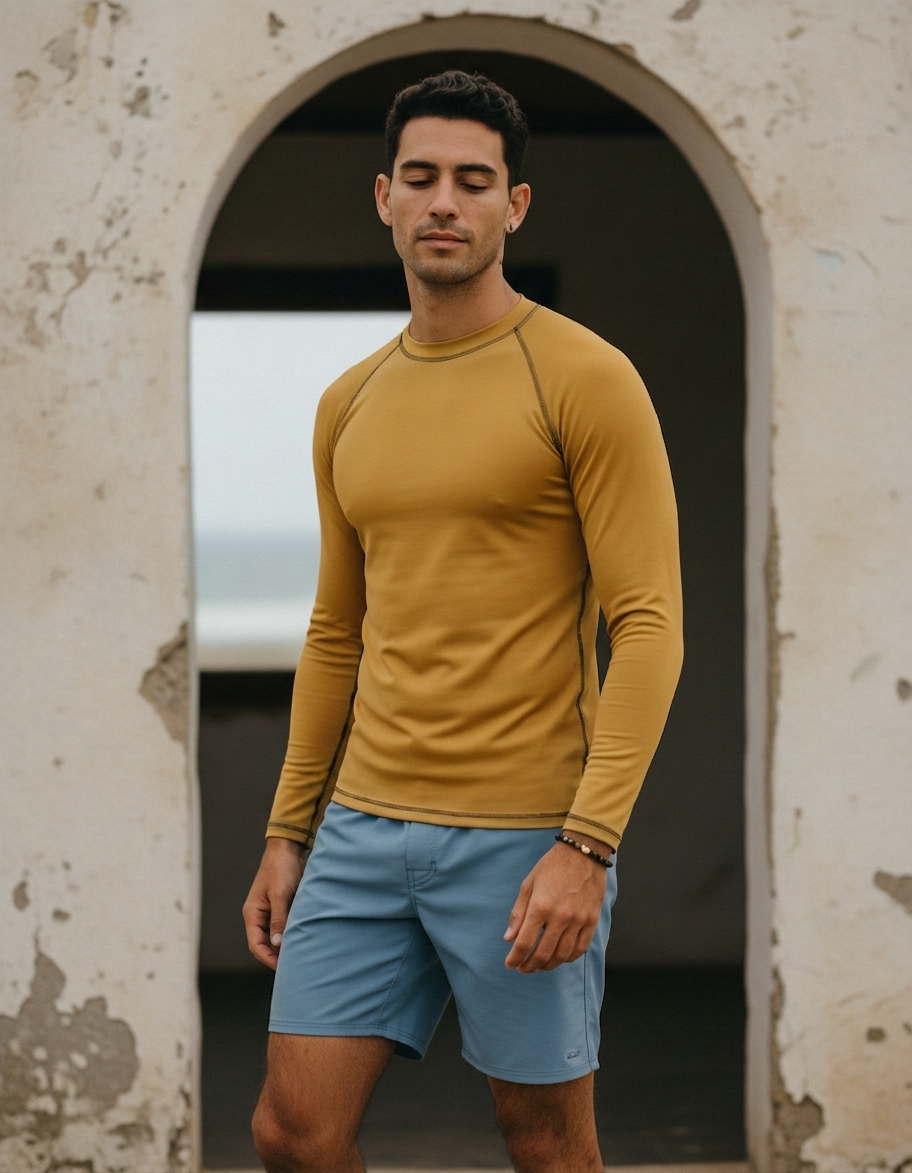 Rash guard in Butterscotch