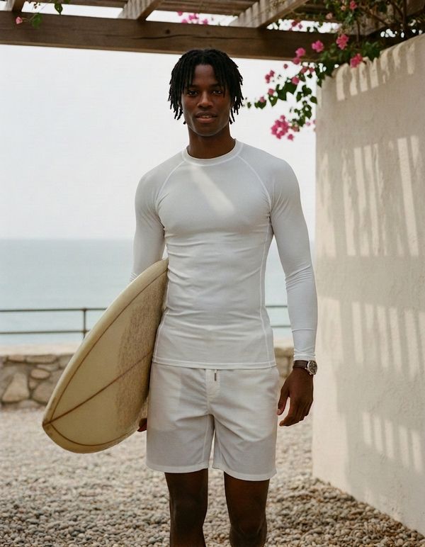 White men's rashguards — Lolekai