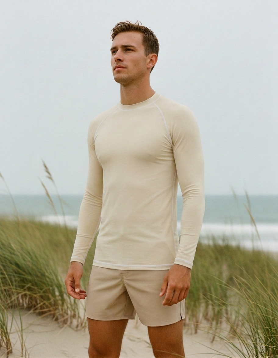 Rash guard in Papaya Whip