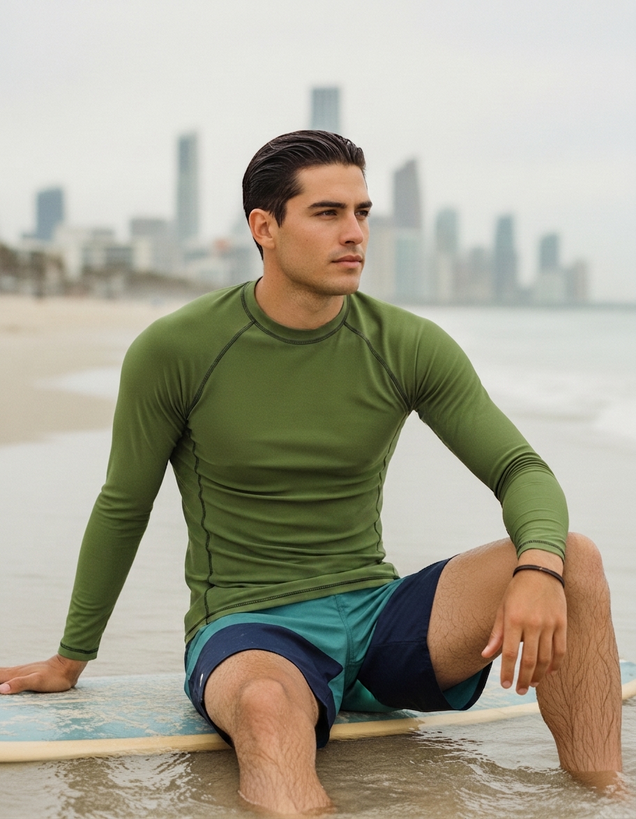 Rash guard in Olive Drab
