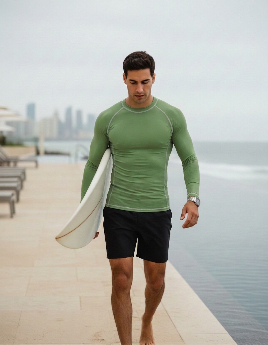 Rash guard in Asparagus