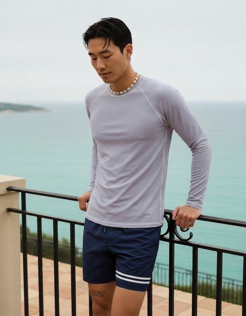 Lavender Gray Rash Guard