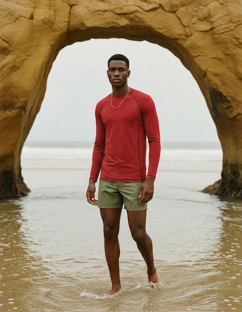 Red men's rashguards — Lolekai
