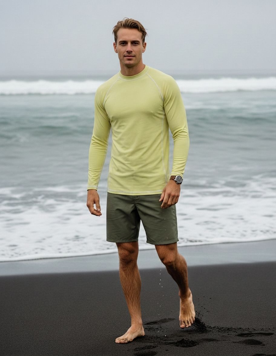 Baby Yellow Rash Guard Men's Rashguard — Lolekai