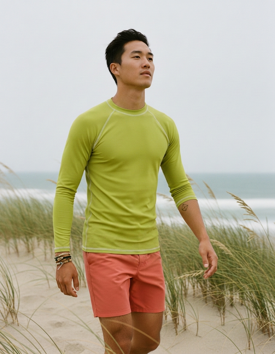 Rash guard in Acacia