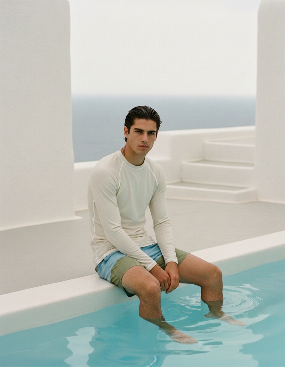 Men's rash guard in Coconut