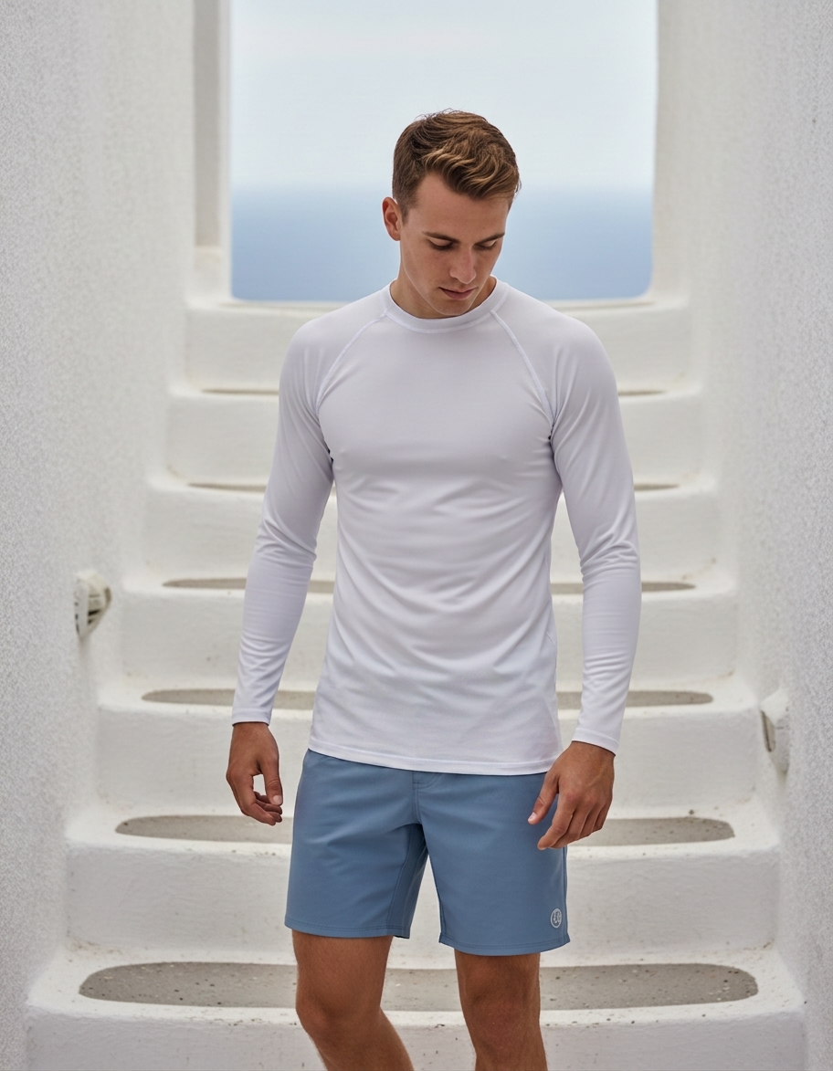 Rash guard in White Onyx