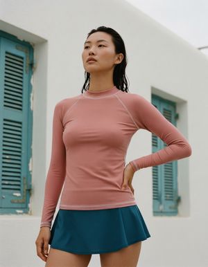 Tea Rose Rash Guard Women's Rashguard — Lolekai