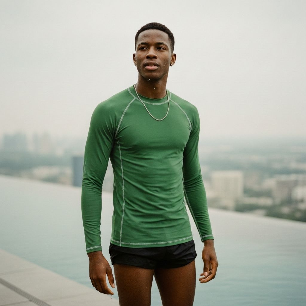 Greenery Rash Guard Men's Rashguard — Lolekai
