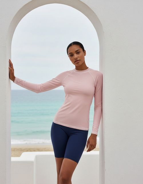 Millennial Pink Rash Guard Women's Rashguard — Lolekai