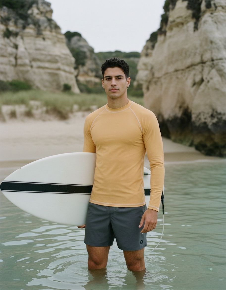 Rash guard in Topaz