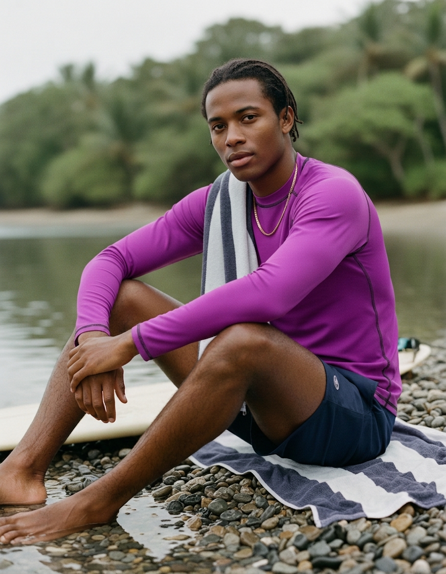 Rash guard in Neon Purple