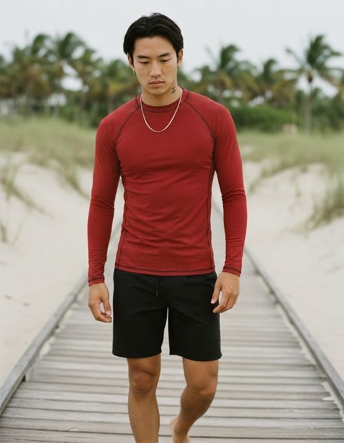 Carnelian Rash Guard Men's Rashguard — Lolekai