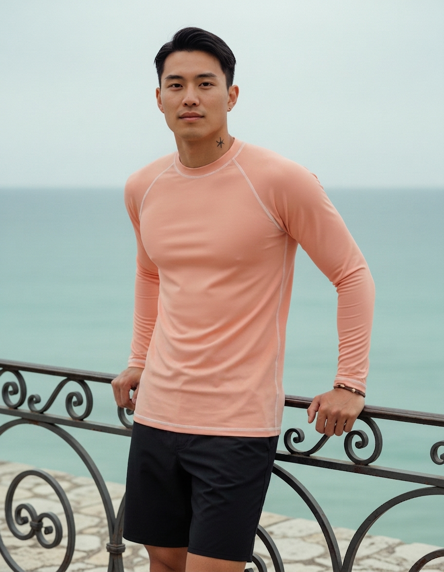 Rash guard in Sherbet