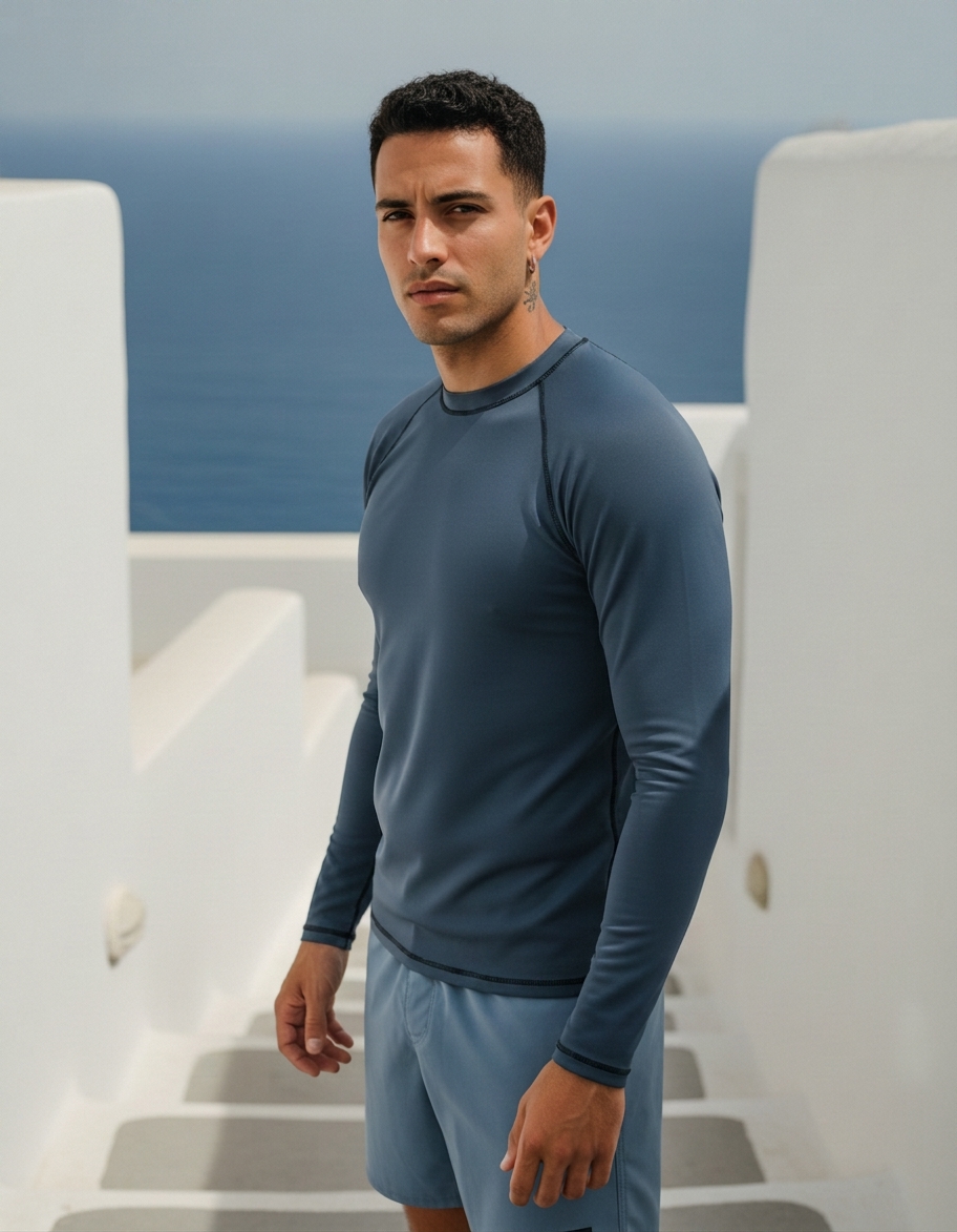 Rash guard in Hale Navy