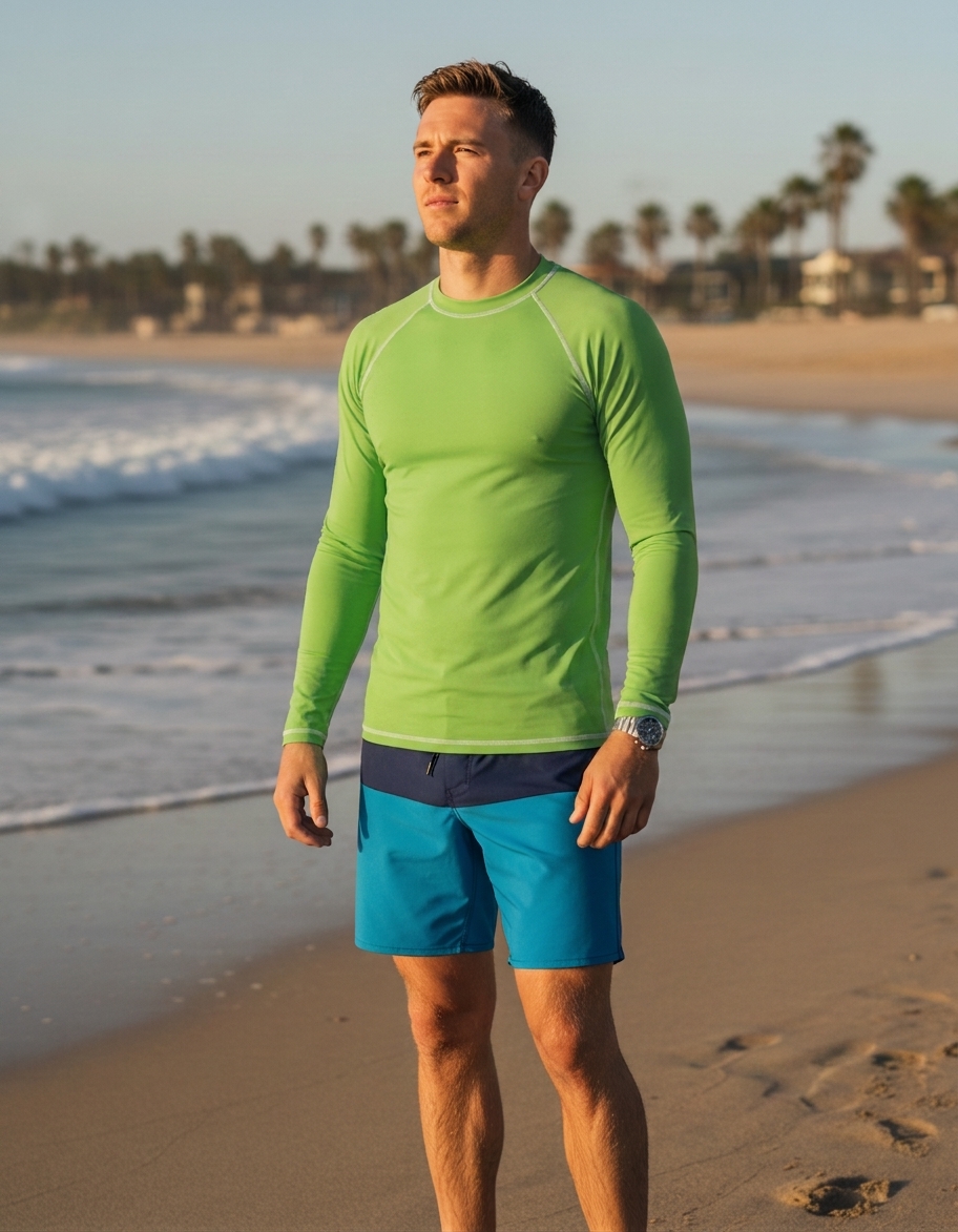Rash guard in Kiwi