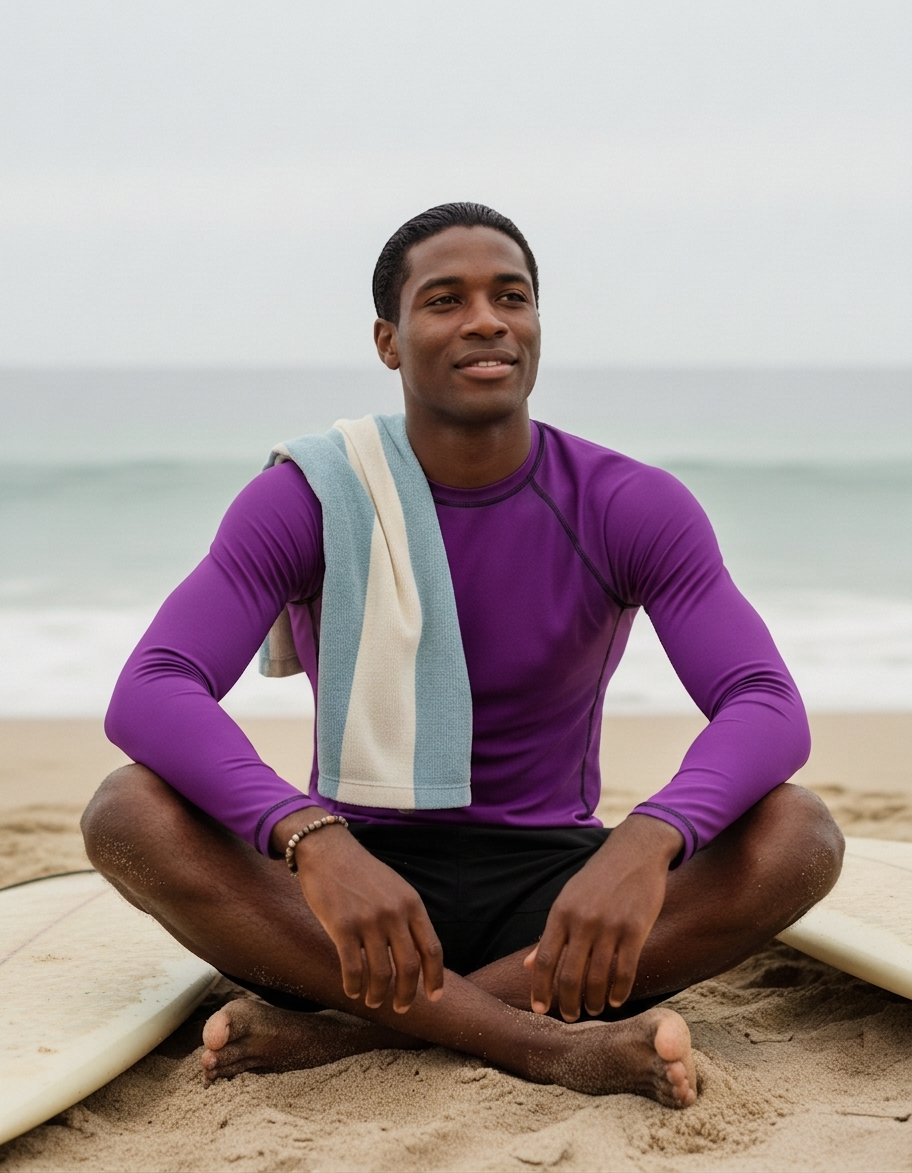 Rash guard in Purple