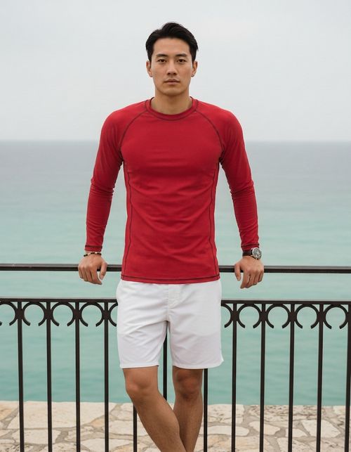 Valentino Red Rash Guard