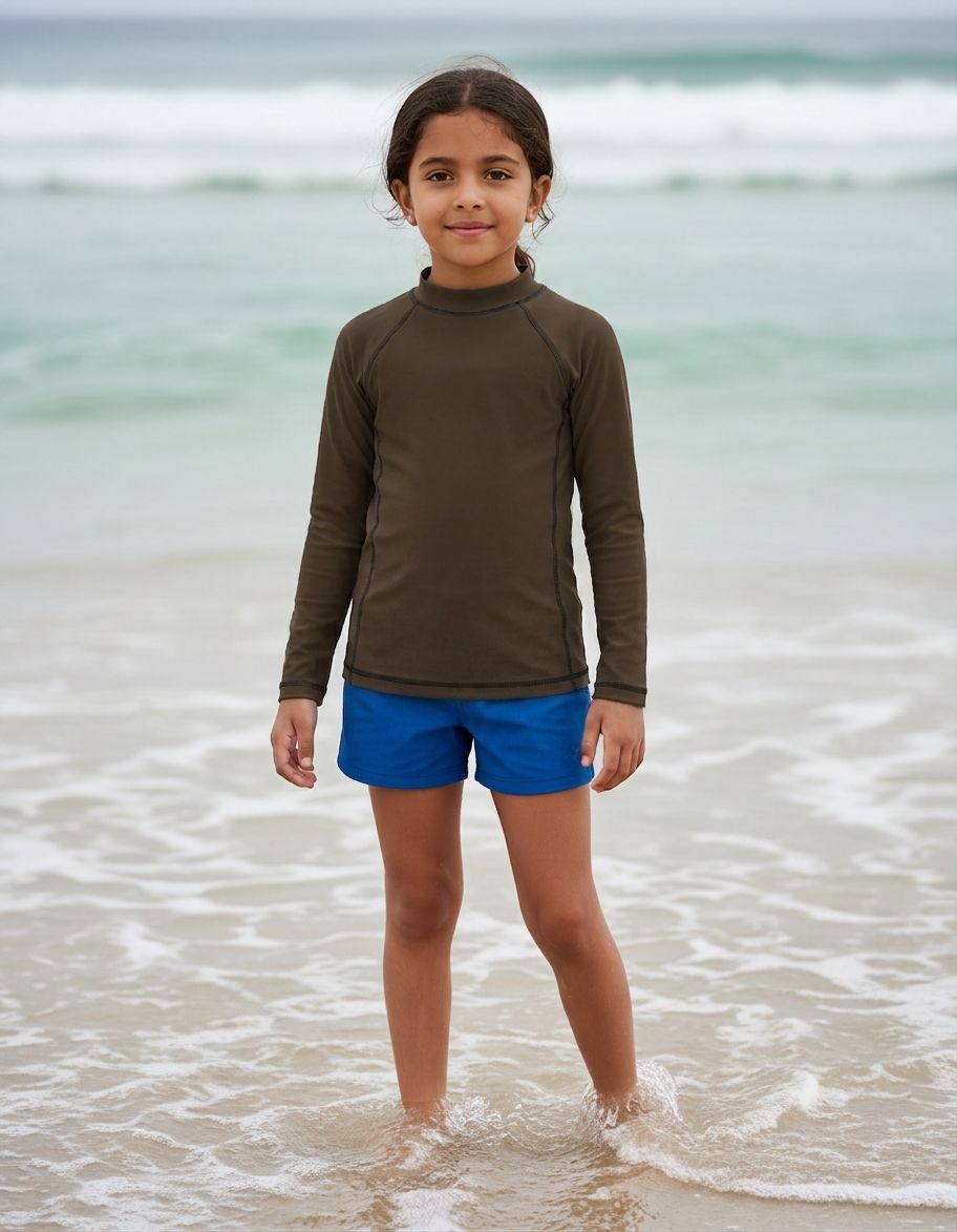 Kids Coffee Bean Rash Guard Kids Rash Guard — Lolekai