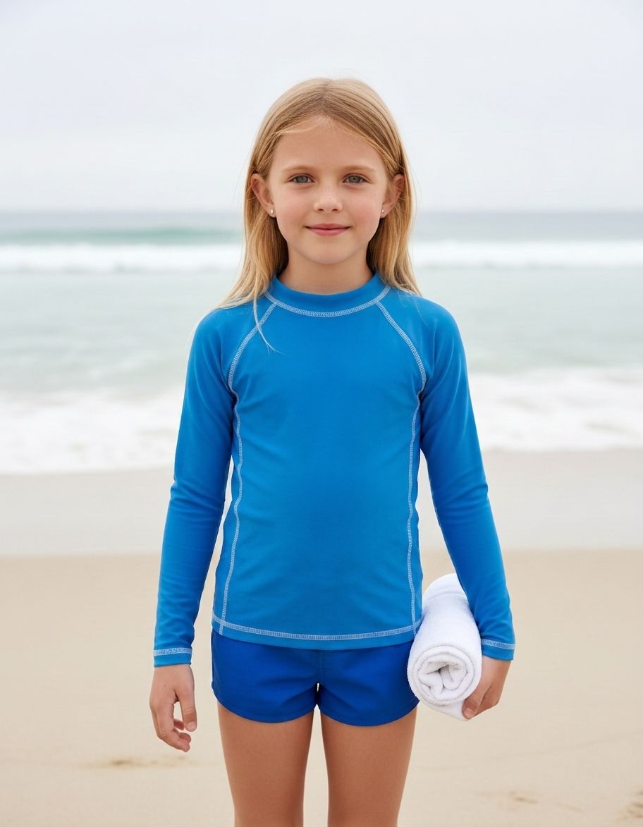 Blue Rash Guard Kids Rash Guard — Lolekai