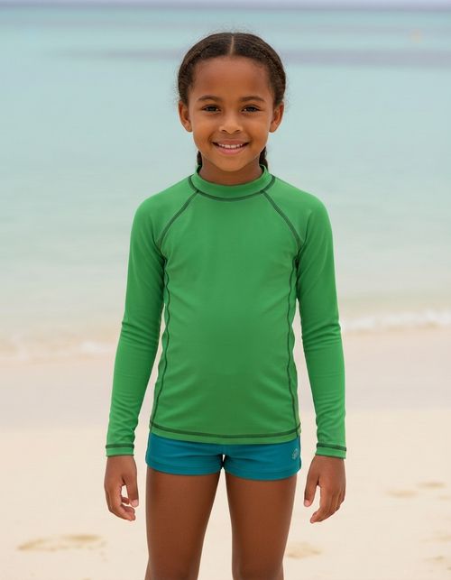 Green kids rashguards — Lolekai