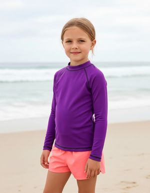 Kids Purple Rash Guard Kids Rash Guard — Lolekai