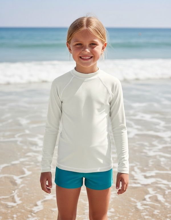 Girls Chalk Rash Guard