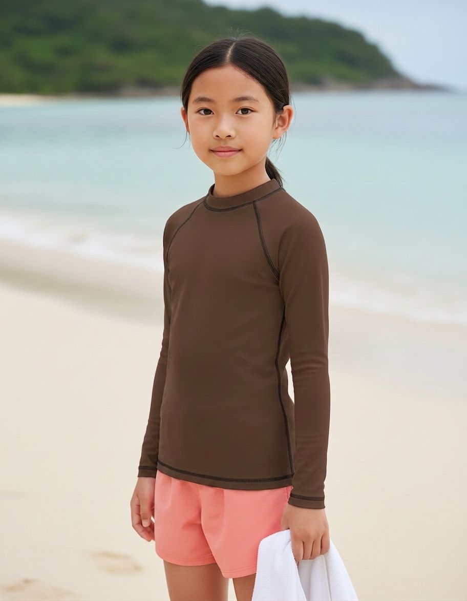 Kids Walnut Rash Guard Kids Rash Guard — Lolekai
