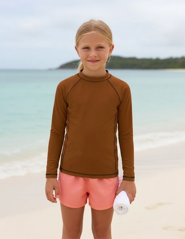 Girls Saddle Rash Guard