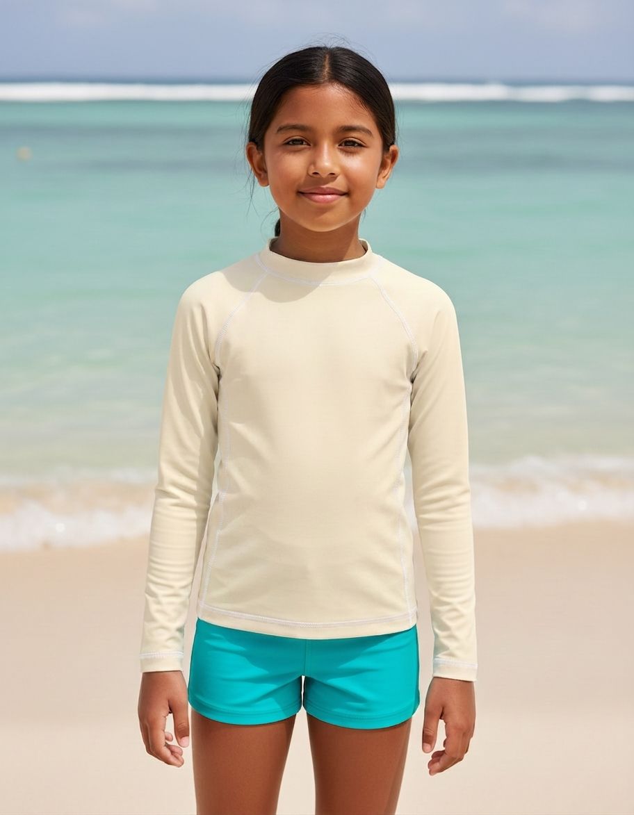 Kids Papaya Whip Rash Guard Kids Rash Guard — Lolekai