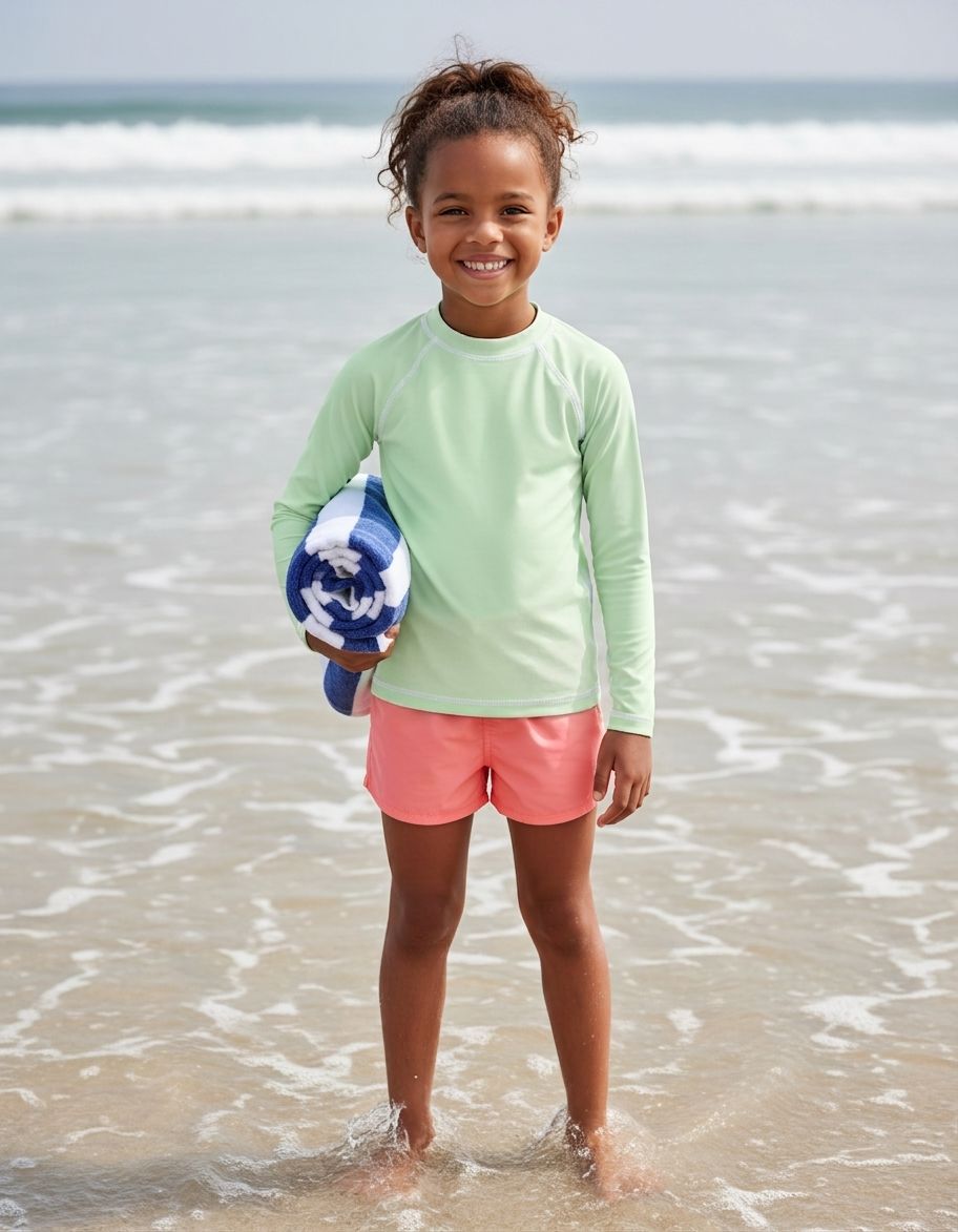 Kids Honeydew Rash Guard Kids Rash Guard — Lolekai