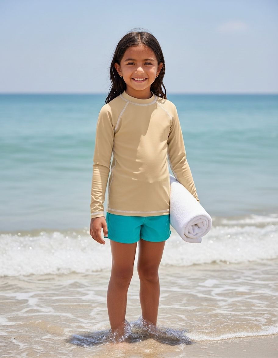 Kids Biscuit Rash Guard Kids Rash Guard — Lolekai