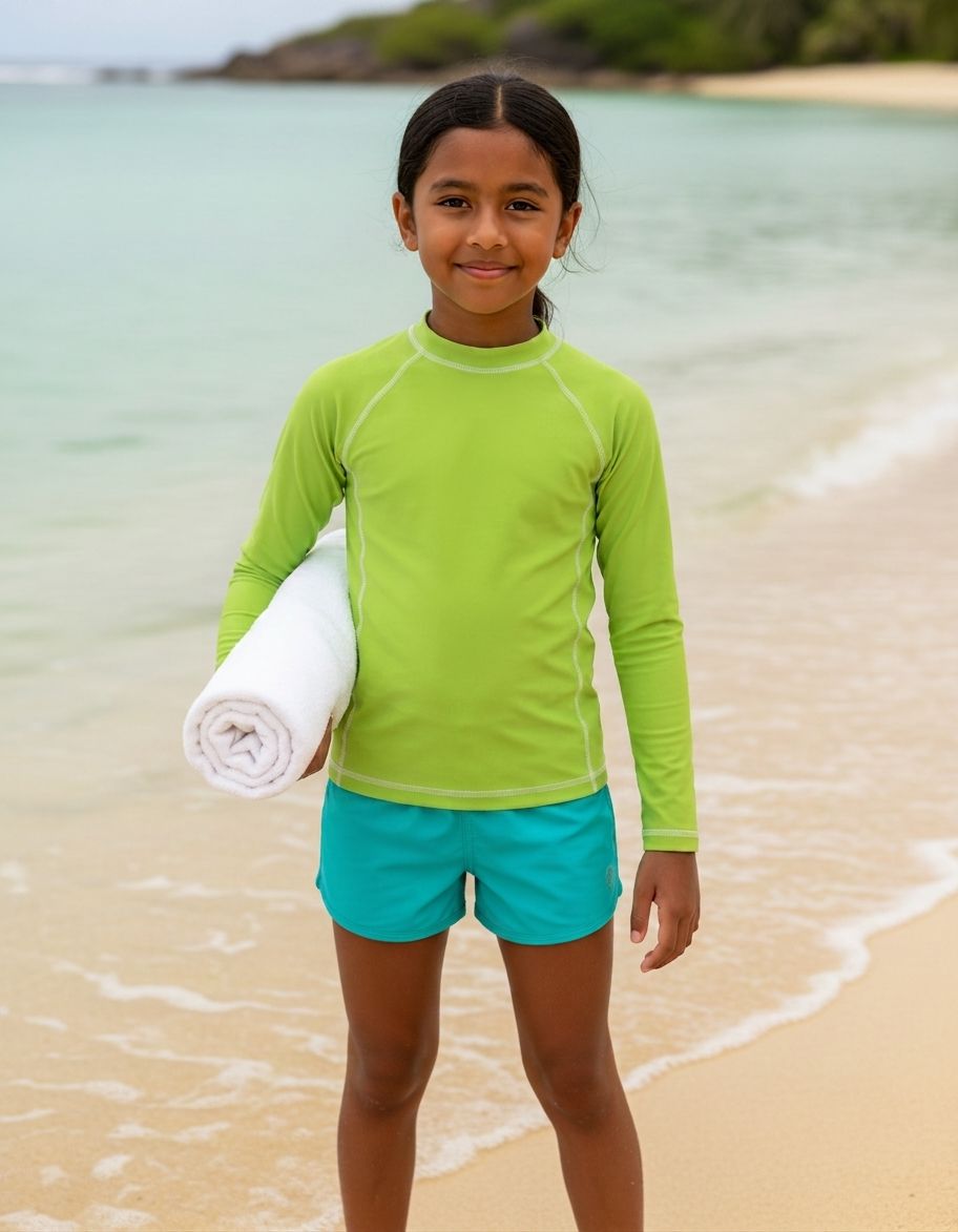 Kids Peridot Rash Guard Kids Rash Guard — Lolekai