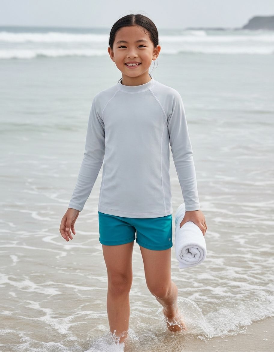 Kids Moonstone Rash Guard Kids Rash Guard — Lolekai