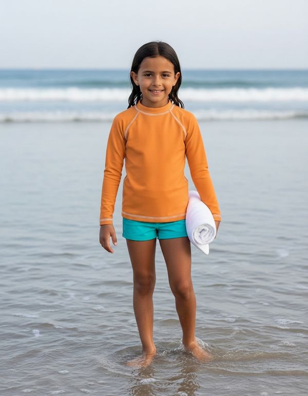 Girls Papaya Rash Guard