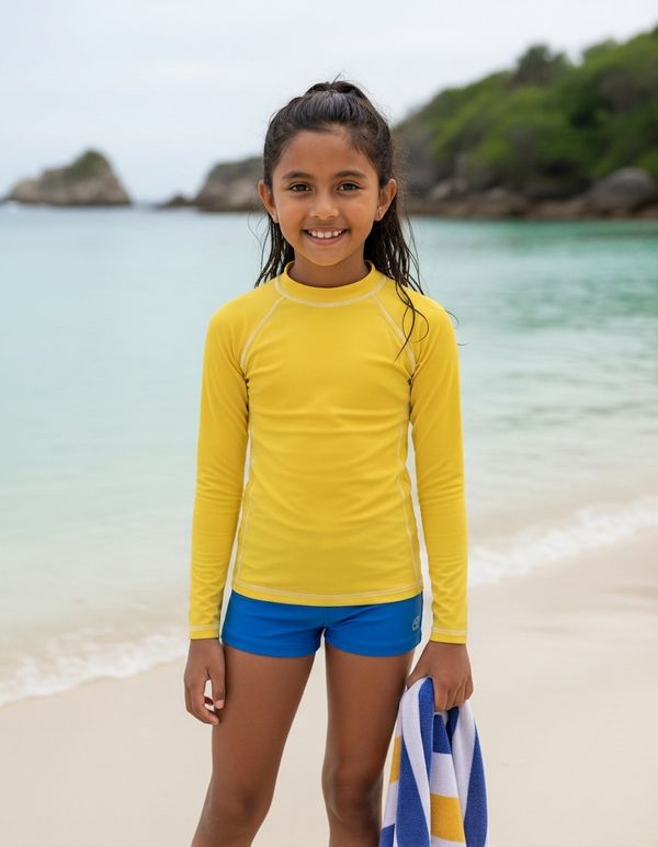 Girls Pineapple Rash Guard