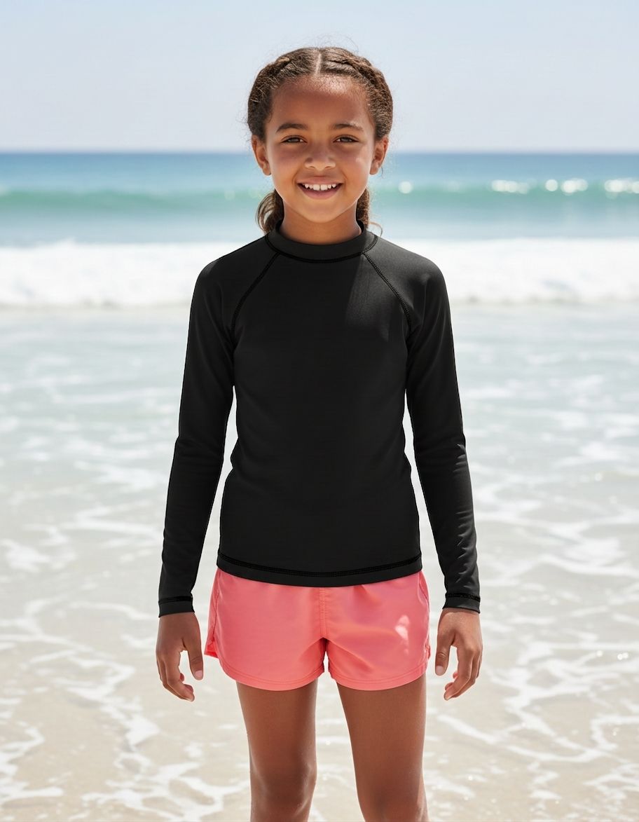 Kids Anthracite Rash Guard Kids Rash Guard — Lolekai