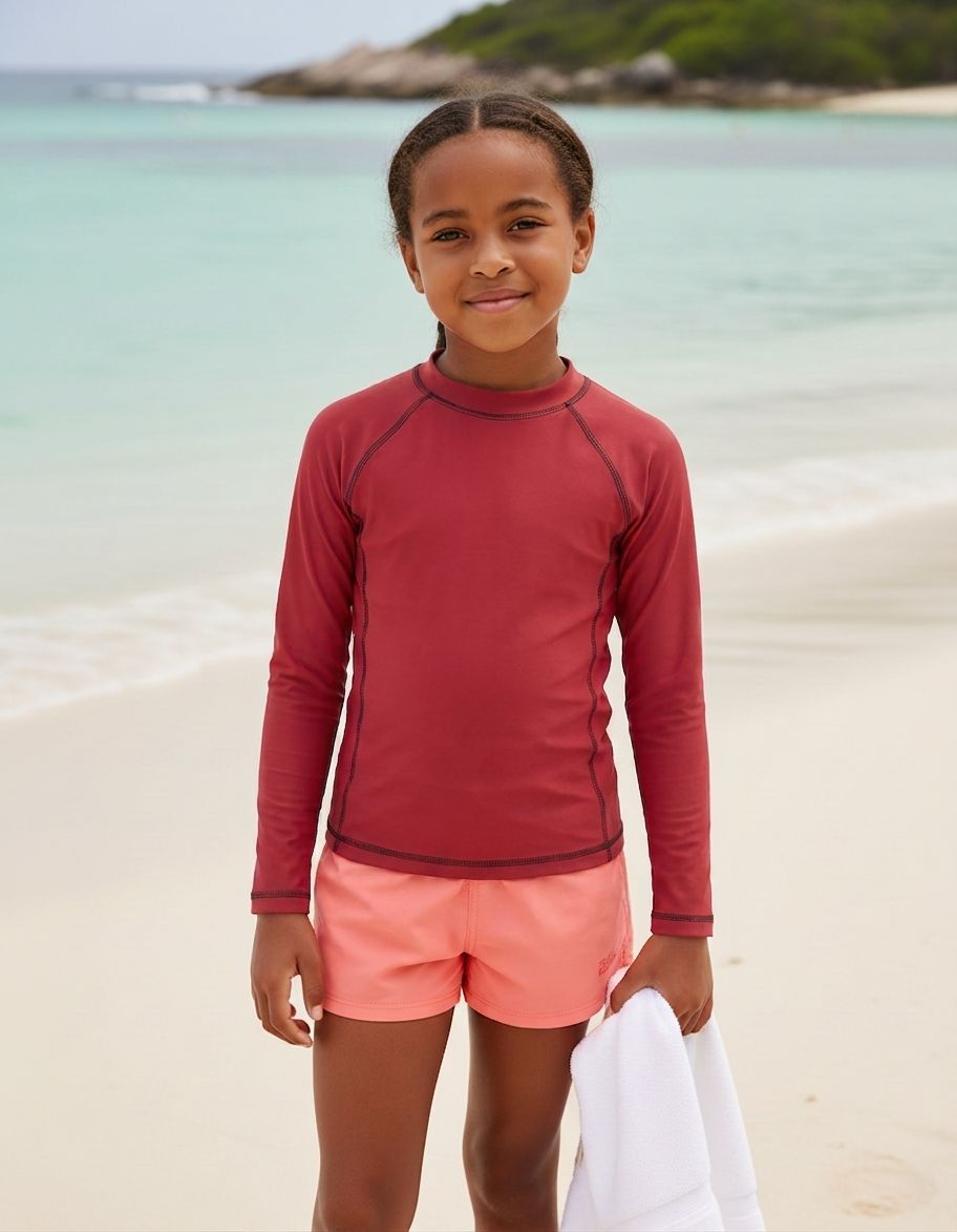 Kids Pomegranate Rash Guard Kids Rash Guard — Lolekai