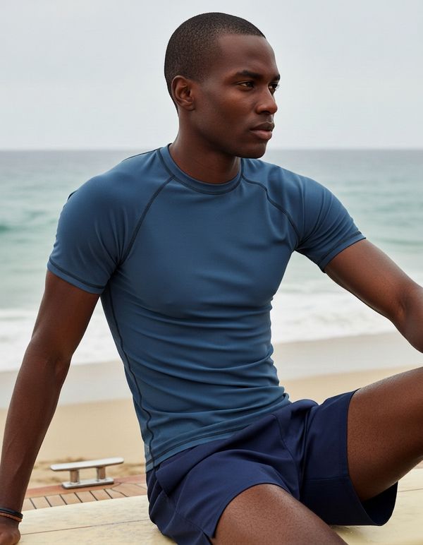 Men's Atlantic Blue Rash Guard