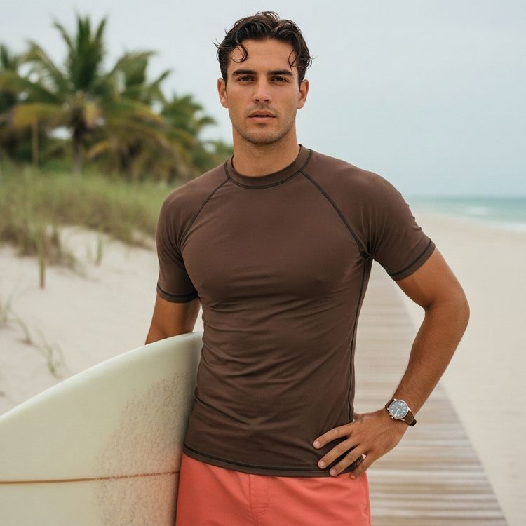 Men's Walnut Rash Guard