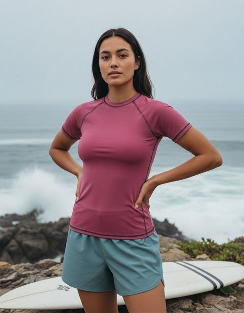 Raspberry Rash Guard Men's Rashguard — Lolekai