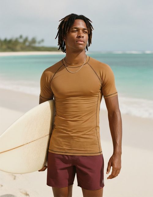 Caramel Rash Guard Men's Rashguard — Lolekai
